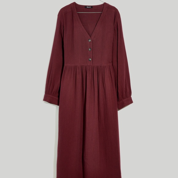 Madewell Lightspun Button-Front Midi Dress - Picture 5 of 8